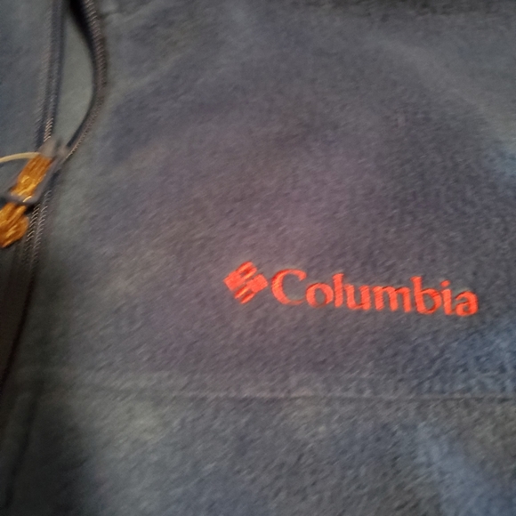Mens Columbia Fleece jacket. Large.  Red and blue. NWT - Picture 2 of 5